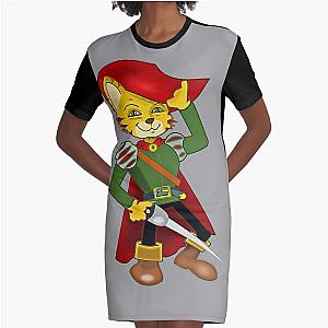 Puss In Boots  Graphic T-Shirt Dress