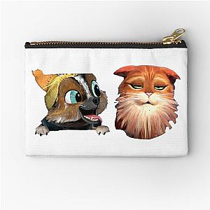 Cute Perrito & puss in boots  Zipper Pouch