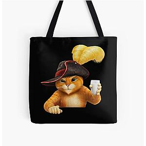 Puss in Boots  memes All Over Print Tote Bag