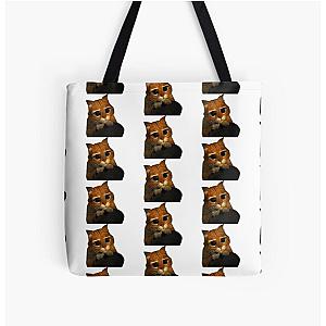 Shrek Puss in Boots All Over Print Tote Bag