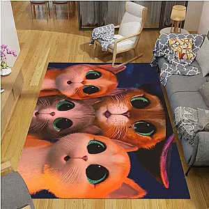 Puss In Boots Cute Cat Cartoon Carpet Home Decor