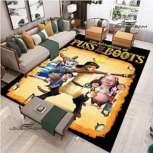 Puss in Boots Cartoon Printed Carpet Beautiful Non-slip Doormat