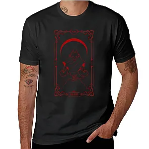 Puss In Boots Tarot Death Red Cartoon T-Shirt