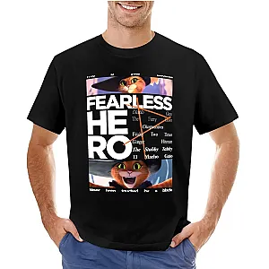 Puss In Boots Fearless Hero Cartoon Cat T-shirt