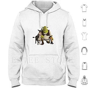 Puss In Boots Shrek And Donkey Memes Humor Joke Best Friends Long Sleeve Hoodies