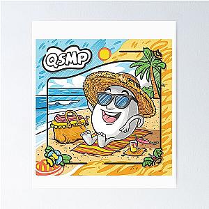 qsmp eggs sitting on the beach Poster