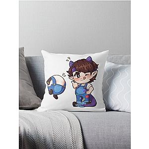 Bobby QSMP Sticker Throw Pillow