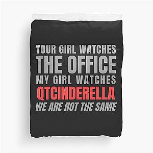 QTCINDERELLA Twitch Streamer Funny Meme Omegalul Duvet Cover