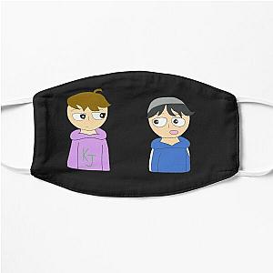 Quackity Face Masks - Quackity and Karl animation Flat Mask RB2905