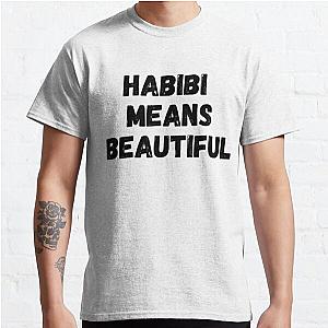 Quackity T-Shirts - Habibi Means Beautiful - Quackity Beanie - bold black Classic T-Shirt RB2905