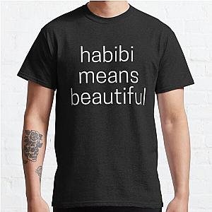 Quackity T-Shirts - Habibi Means Beautiful - Quackity Beanie - Black Classic T-Shirt RB2905