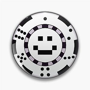 Quackity Pins - Quackity White Smile Poker Chip Pin Badge