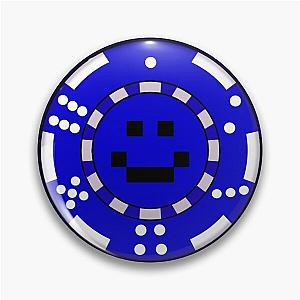 Quackity Pins - Quackity Blue Smile Poker Chip Pin Badge