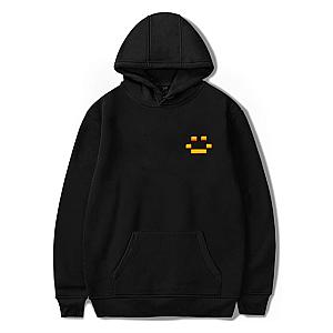 Quackity Hoodies - Quackity Yellow Smile Pixel Art Pullover Hoodie