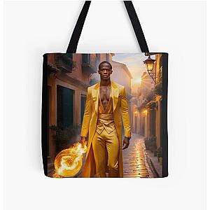 Quando Rondo in a yellow suit and jacket All Over Print Tote Bag