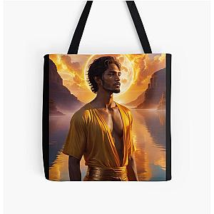 Quando Rondo in a Yellow Robe All Over Print Tote Bag