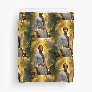 Quando Rondo in White Robe  Duvet Cover