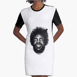 Scribbled Drummer Graphic T-Shirt Dress