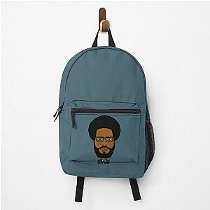 Hip hop drummer drawn portrait. (Color  Hoodie) Backpack