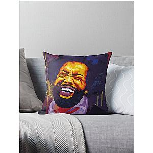Painted Questlove Throw Pillow