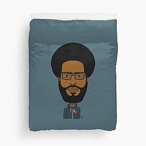 Hip hop drummer drawn portrait. (Color  Hoodie) Duvet Cover