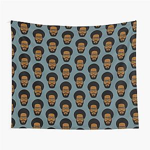 Hip Hop Drummer Cartoon Head (color) Tapestry