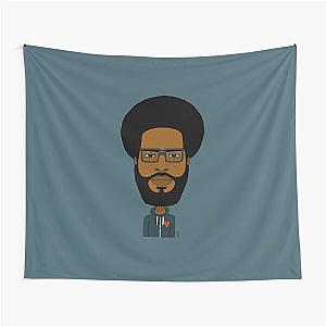 Hip hop drummer drawn portrait. (Color  Hoodie) Tapestry