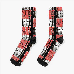 Vintage Quiet Riot metal health TeRRiFieD poster Socks