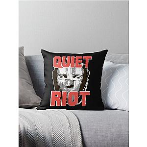 Vintage Quiet Riot metal health TeRRiFieD poster Throw Pillow