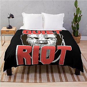 Vintage Quiet Riot metal health TeRRiFieD poster Throw Blanket