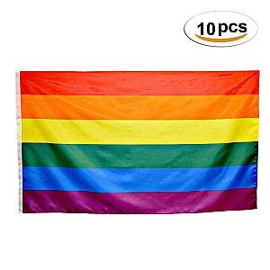 10 Pieces Gay Pride Flag (3x5) PN0112