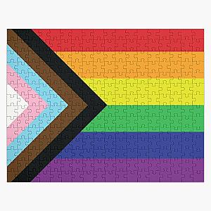 Progress Flag LGBT Rainbow Pride LGBTQIA+ Jigsaw Puzzle RB1603