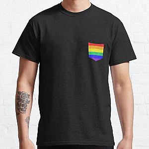 Rainbow T-Shirts - Rainbow Pocket LGBT Pride Classic T-Shirt RB1603