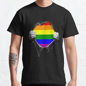 Rainbow T-Shirts - Premium Gay Pride Rainbow LGBT  Classic T-Shirt RB1603