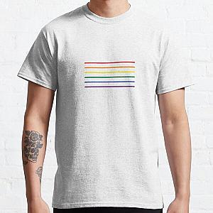 Rainbow T-Shirts - Minimalist LGBT Flag Classic T-Shirt RB1603