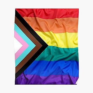 PROGRESS PRIDE FLAG LGBT NEW PRIDE FLAG RAINBOW EQUALITY Poster RB1603