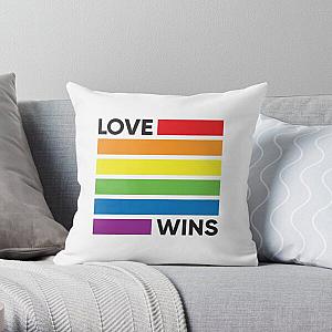 Rainbow Flag Love Wins - LGBT Pride Throw Pillow RB1603