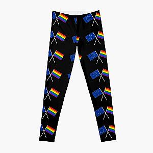 Europe EU rainbow flag crossed banner flag Leggings RB1603