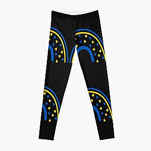 Ukraine Rainbow Flag I Stand with Ukraine Ukrainian Flag Ukraine Support Leggings RB1603