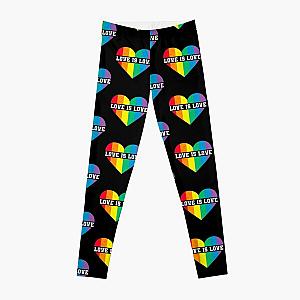 Love is Love LGBT Rainbow Heart Flag Leggings RB1603