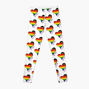 LGBTQ+ Philadelphia Rainbow Pride Flag - Equality Rights Love LGBT Heart  Leggings RB1603