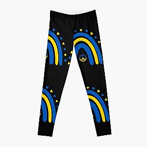 Ukraine Rainbow Flag I Stand with Ukraine Ukrainian Flag Ukraine Support Leggings RB1603