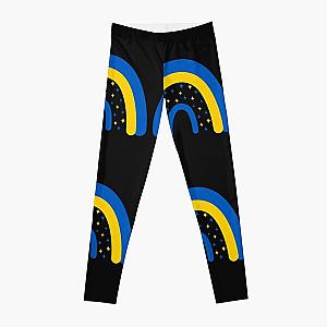 Ukraine Rainbow Flag I Stand with Ukraine Ukrainian Flag Ukraine Support Leggings RB1603