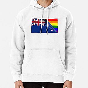 Rainbow Hoodies - New Zealand Flag LGBTQ Pride Rainbow Flag Pullover Hoodie RB1603