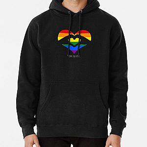 Rainbow Hoodies - Love Is Love LGBT Rainbow Heart  Pullover Hoodie RB1603