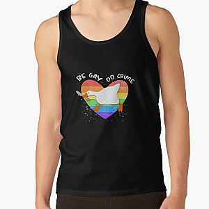 Be Gay Do Crime Goose LGBTQIA+ Pride LGBT rainbow heart Pullover Tank Top RB1603