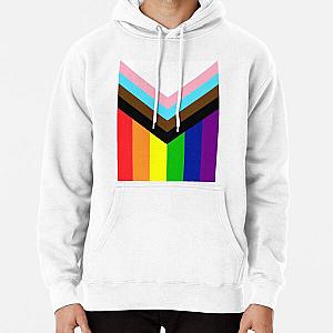 Rainbow Hoodies - Progressive Rainbow Flag Pride Pullover Hoodie RB1603