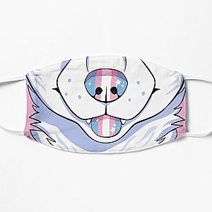 Trans Flag LGBT+ Pride White Canine Maw Flat Mask RB1603