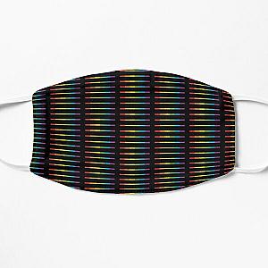 LGBT thin subtle modern rainbow flag on black Gay Lesbian Bisexual Pride Flat Mask RB1603