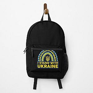 I Stand With Ukraine Ukrainian Rainbow Flag Backpack RB1603